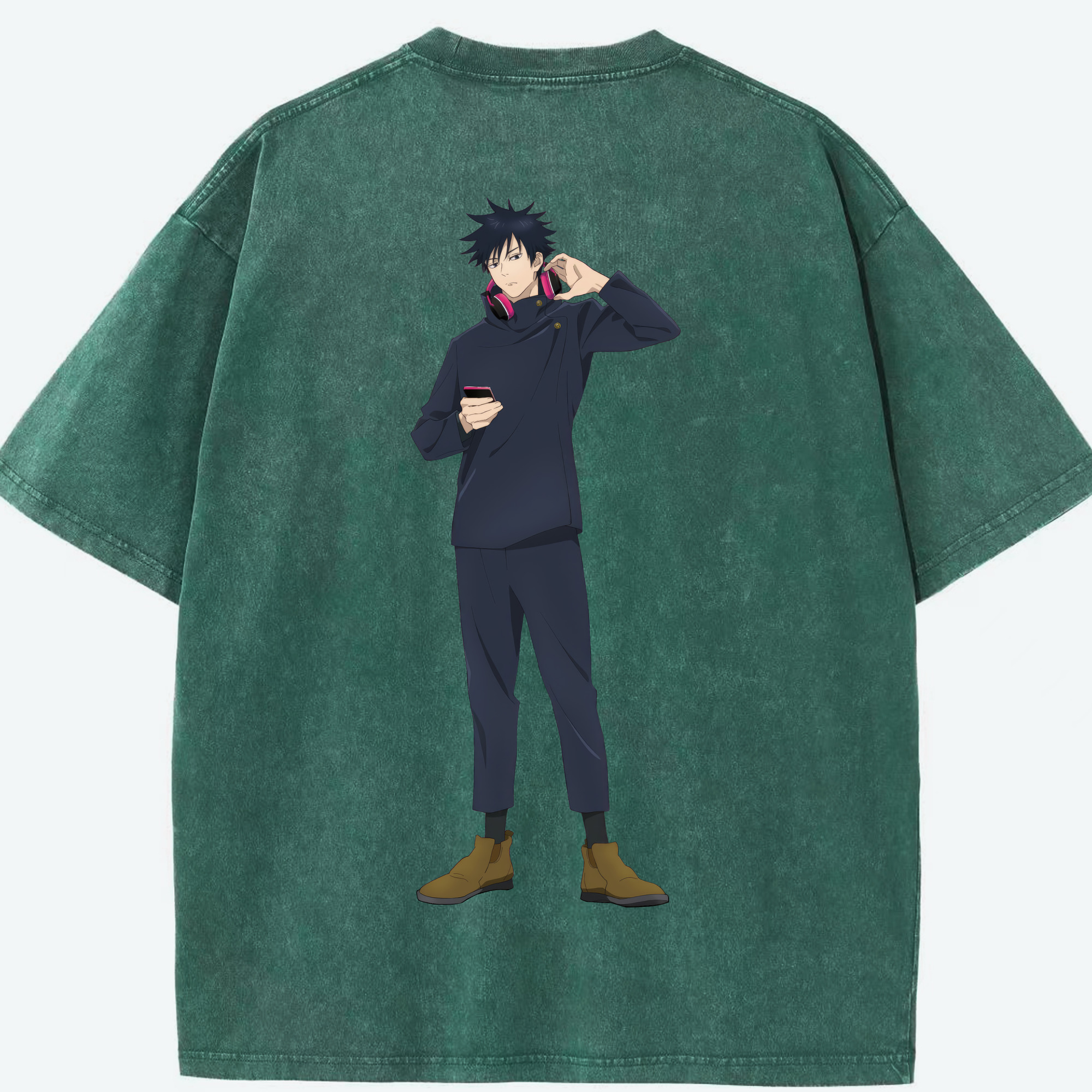 （画像用） 呪術廻戦 Jujutsu Kaisen 綿100% ヴィンテージ風 半袖Tシャツ（背面プリント）